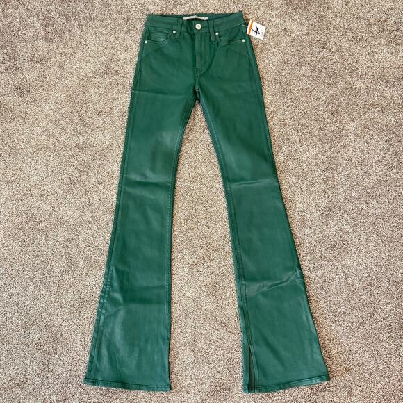 Hudson NWT Womens Size 24 Barbara High Rise Coated Boot Cut Jeans Wicked Holiday - Picture 2 of 15